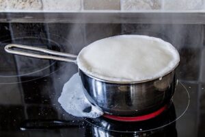 Boiling Over Of Milk, Ceramic Hob