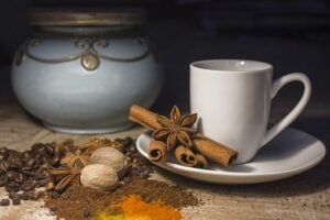 Coffee Pot, Cup, Seasoning, Cinnamon